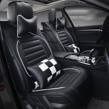 

WLMWL Universal Leather Car seat cover for Ford all models focus fiesta ranger kuga mondeo fusion explorer s-max car styling