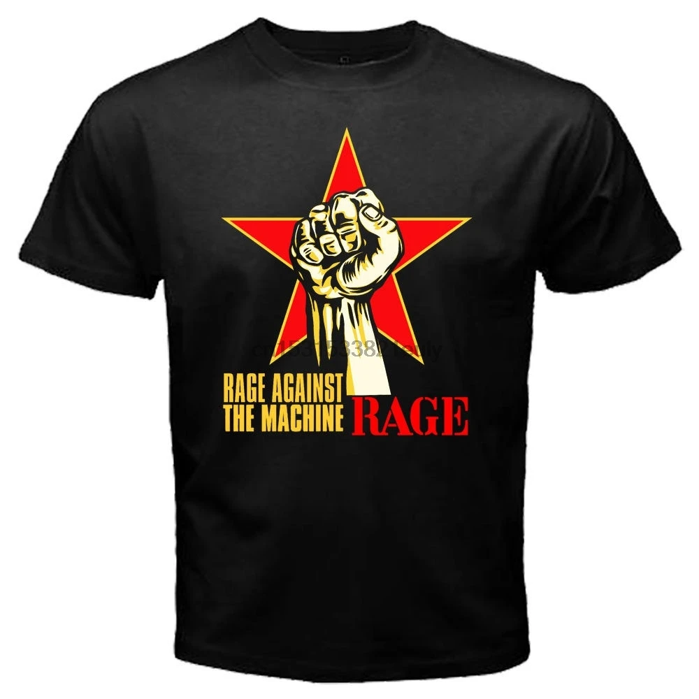 Черная футболка с надписью Rage Against The Machine Partys Over Rap Hip Hop music Logo |
