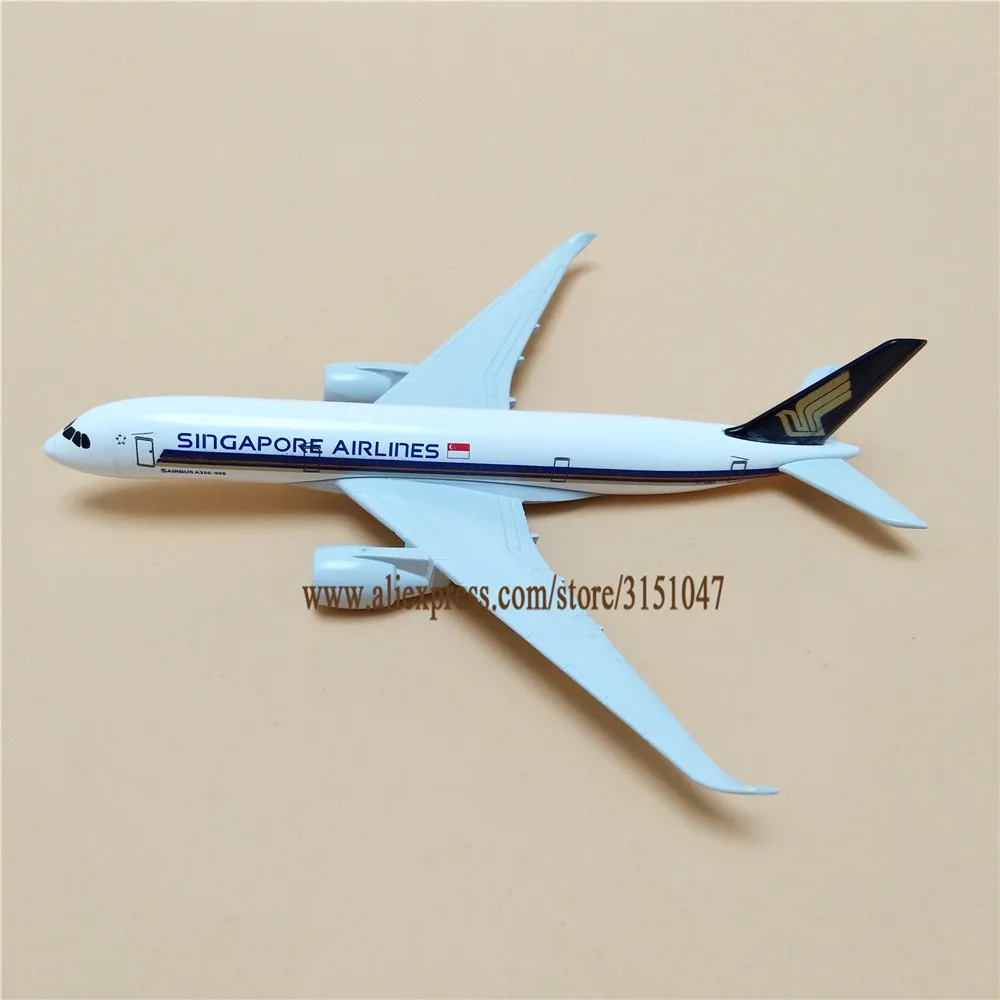 Новинка 16 см Air Singapore Airlines Airbus A350 350 модель самолета сплав Металл литье под