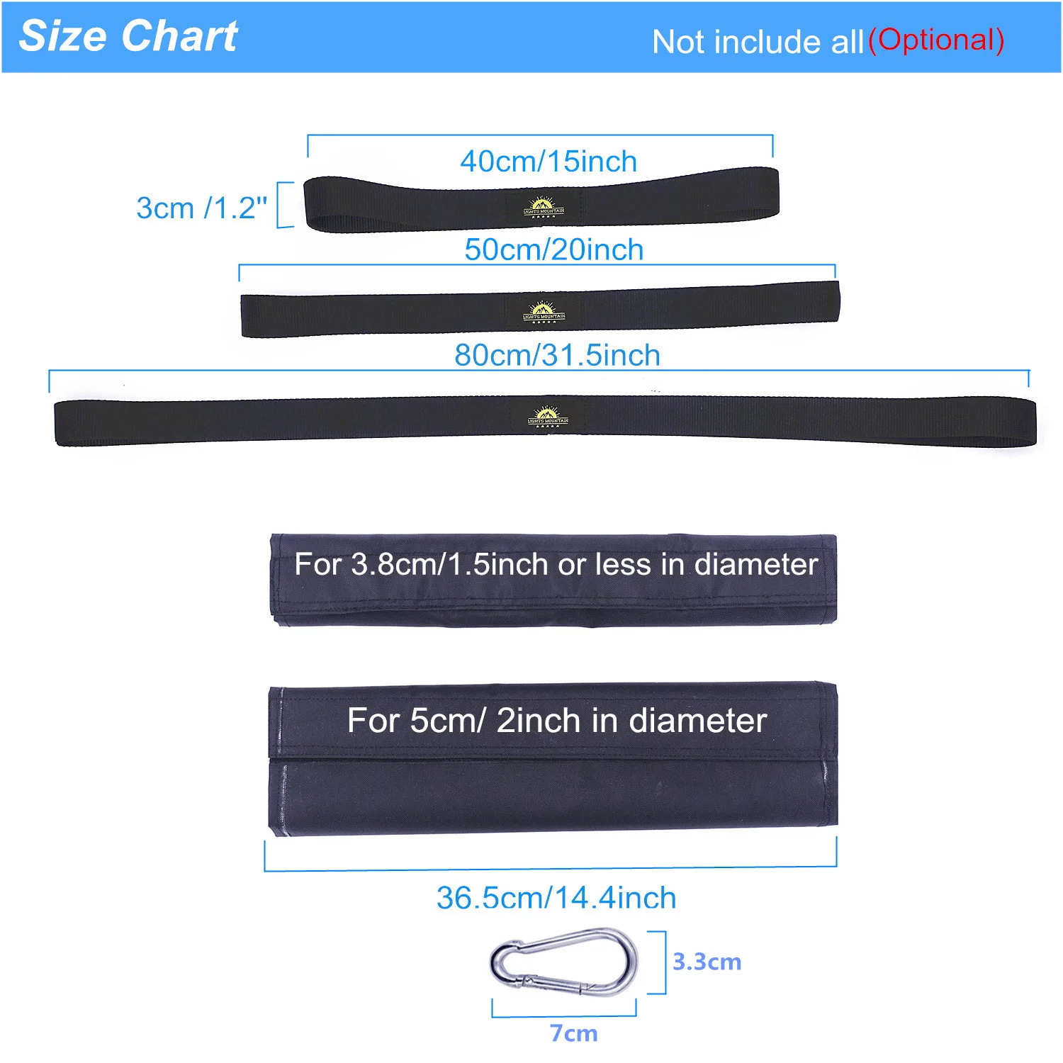 Fitness Battle Rope Anchor Strap Kit Heavy Duty Reinforced Nylon Big Size Easy Setup for Home Gym Outdoor Exercise Training