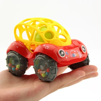 Погремушка и рулон автомобиля, различные цвета O Ball Play Игрушка детская игра малыш подарок детские развивающие игрушки для детей погремушки 0-2 лет - Цвет: red
