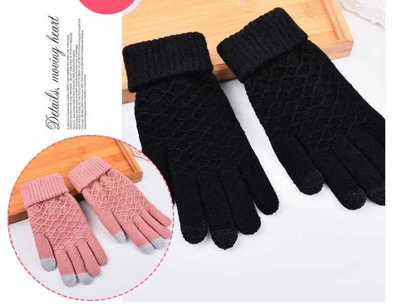 Новые перчатки без пальцев унисекс Зимние теплые емкостные вязаные перчатки грелка для рук для сенсорного экрана женские перчатки для смартфона