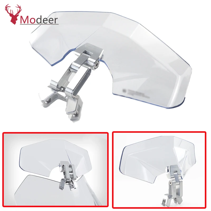 Motorcycle Spoiler Windscreen Extension Add-On Air deflector Adjustable Aerofoil Universal For BMW F650GS F700GS F850GS Adventur