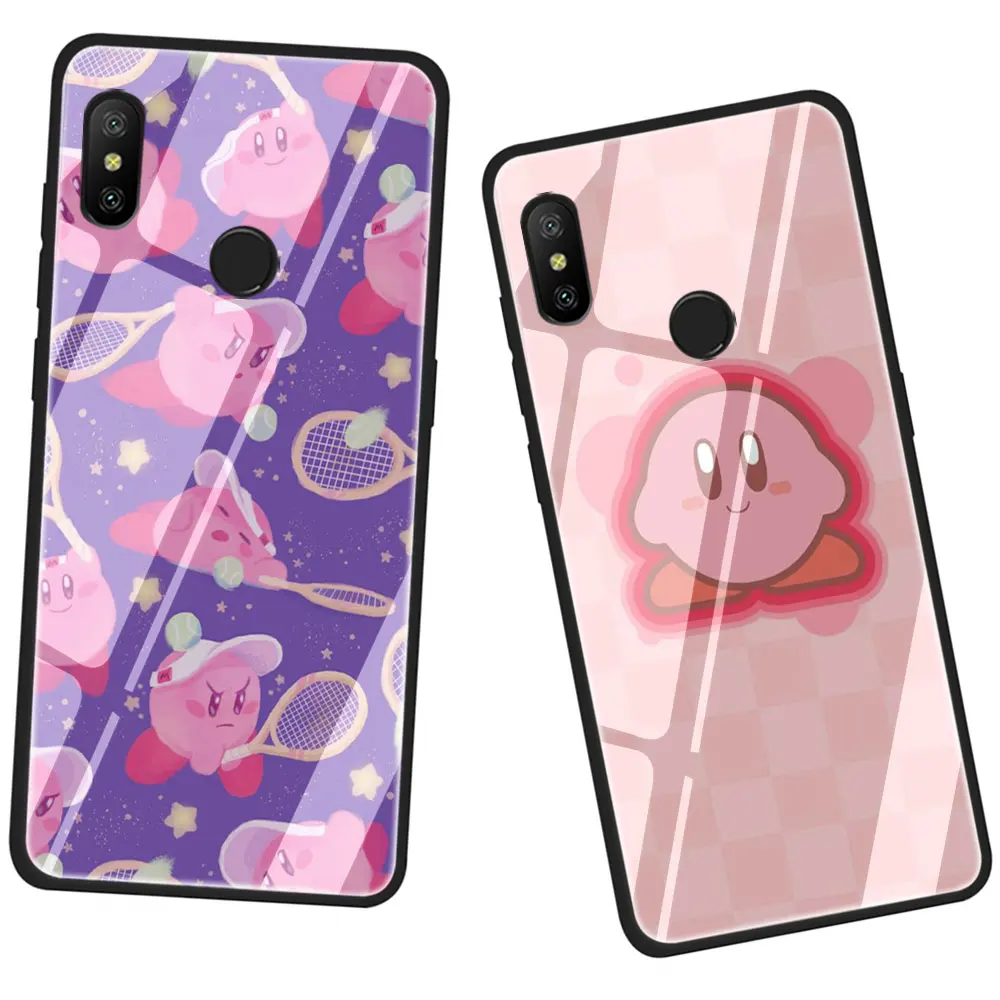 Чехол для телефона из закаленного стекла серии Kirby для Xiaomi 8 Lite A1 A2 9 Redmi Note 5 6 7 Pro 6A 4X F1
