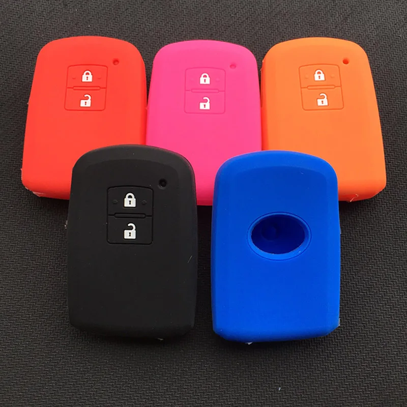 Silicone rubber car key cover case for Toyota Camry RAV4 Avalon auris 2013 2 Buttons Smart Car shell | Автомобили и мотоциклы