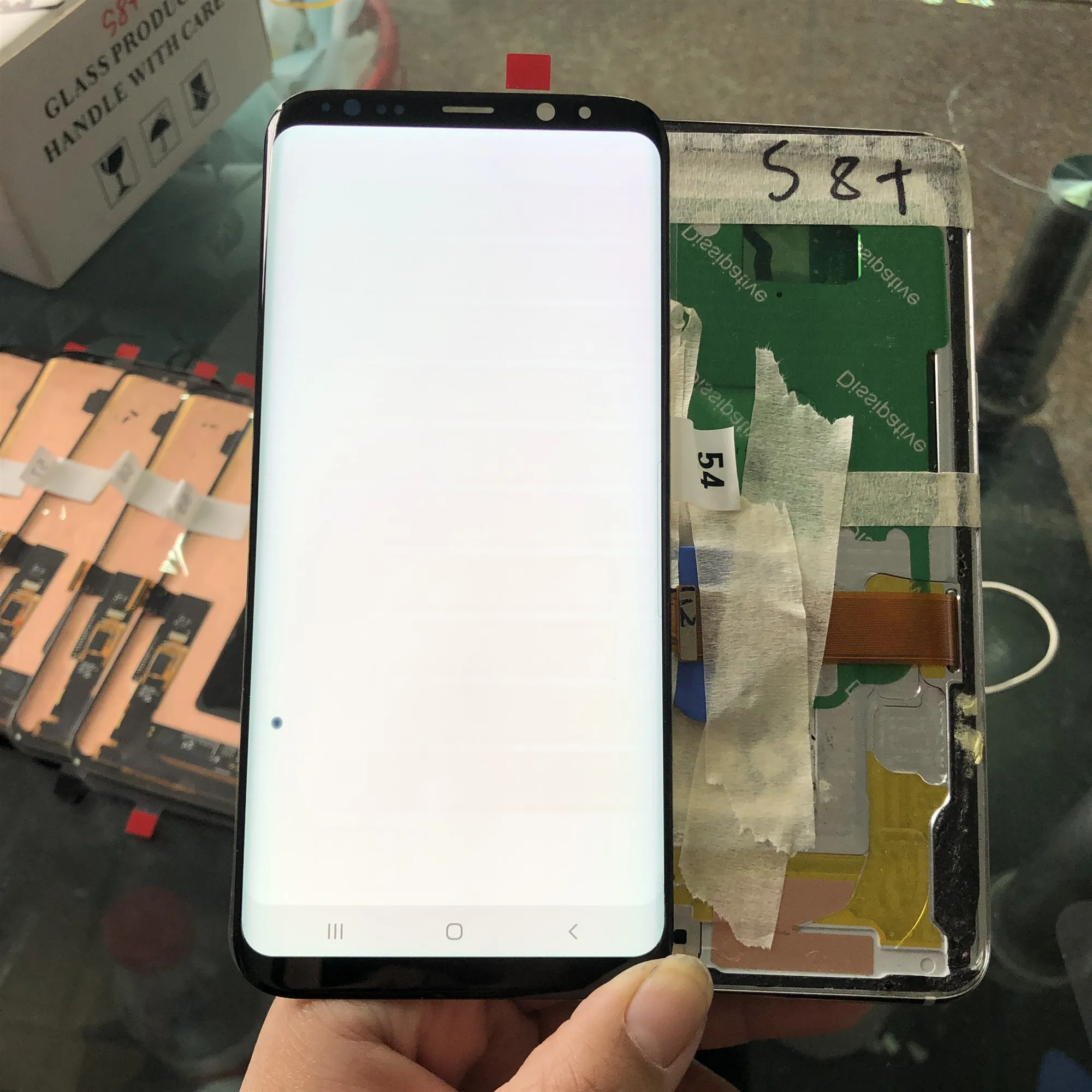 

Original LCD For samsung S8 plus G955 G955F G955FD G955F G955 touch screen components with dead pixels&Burn-Shadows with frame