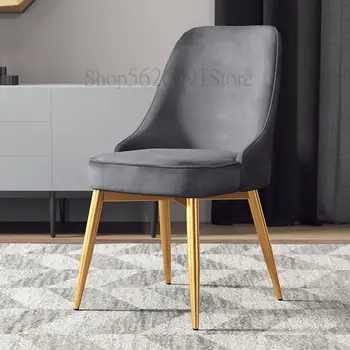 

Nordic Family Dining Chair Modern Simple Net Red Lazy European Luxury Back Stool Ins Makeup Chair Dining Chair