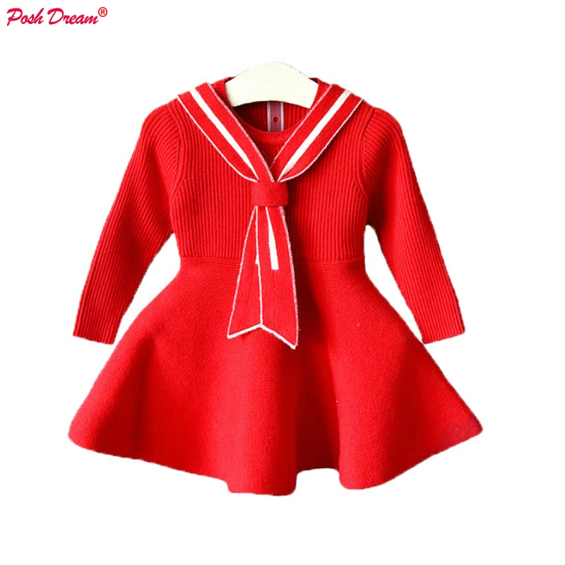 

POSH DREAM Autumn Winter Girls Dress School Clothing Tutu Party Casual Wear Princess Dress Long Sleeves Kids Dresses for Girls
