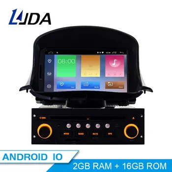 

LJDA 1 din 7 Inch Android 10.0 Car DVD Player For Peugeot 206 206CC Auto Radio Audio Bluetooth Canbus GPS Navigation Quad Cores