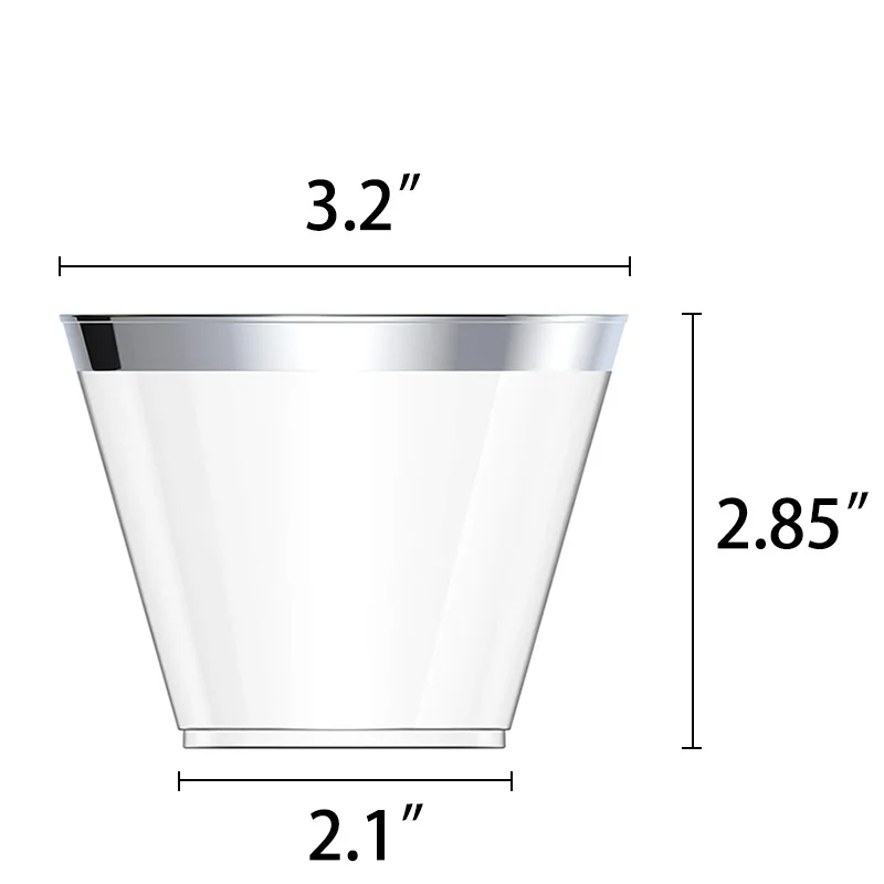 Одноразовые пластиковые стаканы прозрачные чашки Посуда для свадьбы День рождения чашки для десерта День Рождения украшения для взрослых