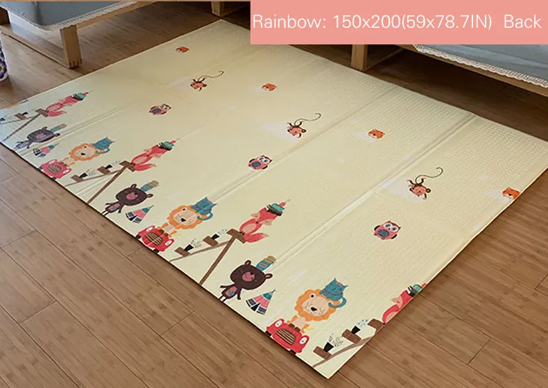 Infant Shining Baby Mat Portable Foldable Baby Climbing Pad 150X200x1CM Baby Play Mat Foam Pad XPE Tasteless Parlor Game Blanket