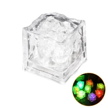 1/12 шт., светильник для кубиков льда, многоцветный, декоративный, светодиодный, Жидкий датчик, кубики льда, светодиодный, светящийся светильник для бара, клуба, свадьбы, вечеринки, шампанского