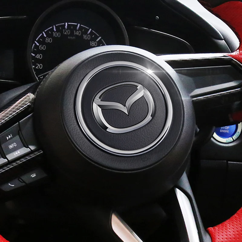 Car Steering Wheel Trim Circle Sequins Ring Cover Sticker For Mazda 3 Axela Cx5 Cx5 Accessories