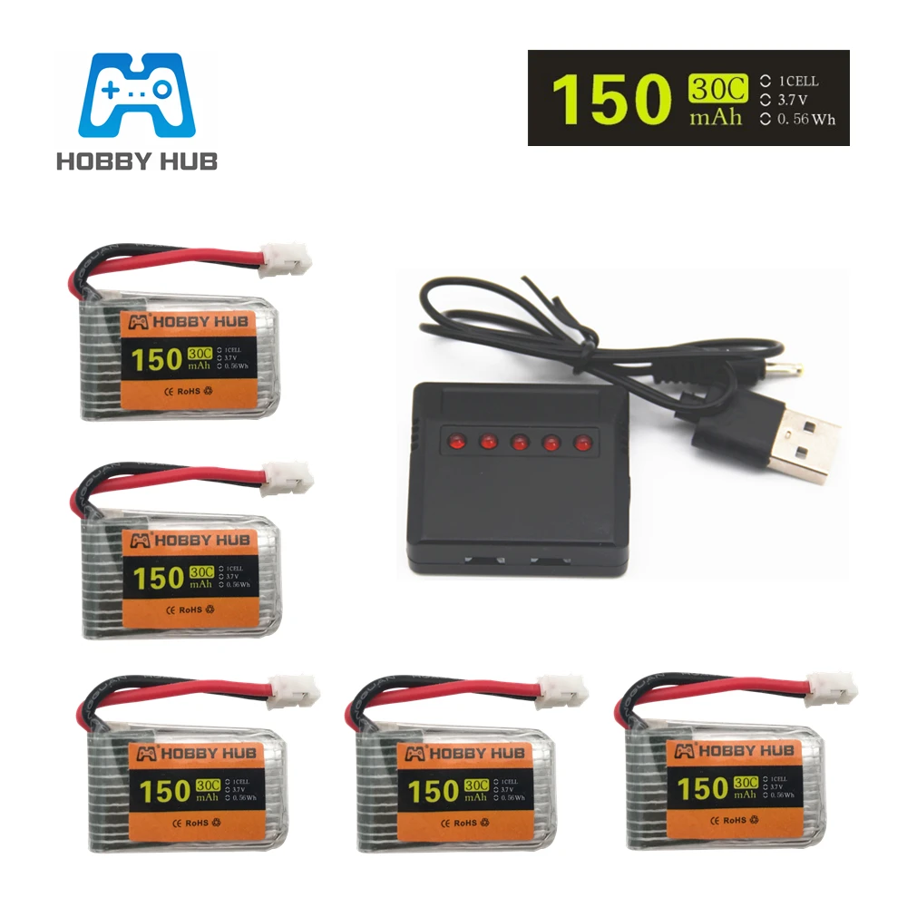 Концентратор хобби 3,7 V 150mAh для E010 E011 E012 E013 Furibee F36 H36 RC Квадрокоптер части Lipo батарея с зарядным устройством