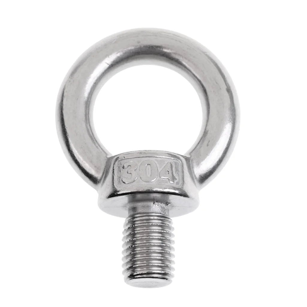 M20x28 Stainless Steel Eyebolts Shoulder Lifting Ring Eye Bolt Screw in Fasteners, Durable