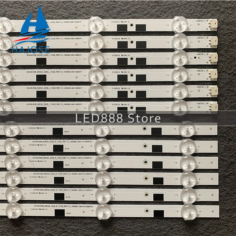 tv led backlight 100% New 12pcs/Kit LED strips for SAMSUNG 58 TV UA58H5203 UE58H5205 UE58J5000 UN58J5190AF UE58J5200AW DMGE-580SMB-R3 LM41-00091G tv led backlight