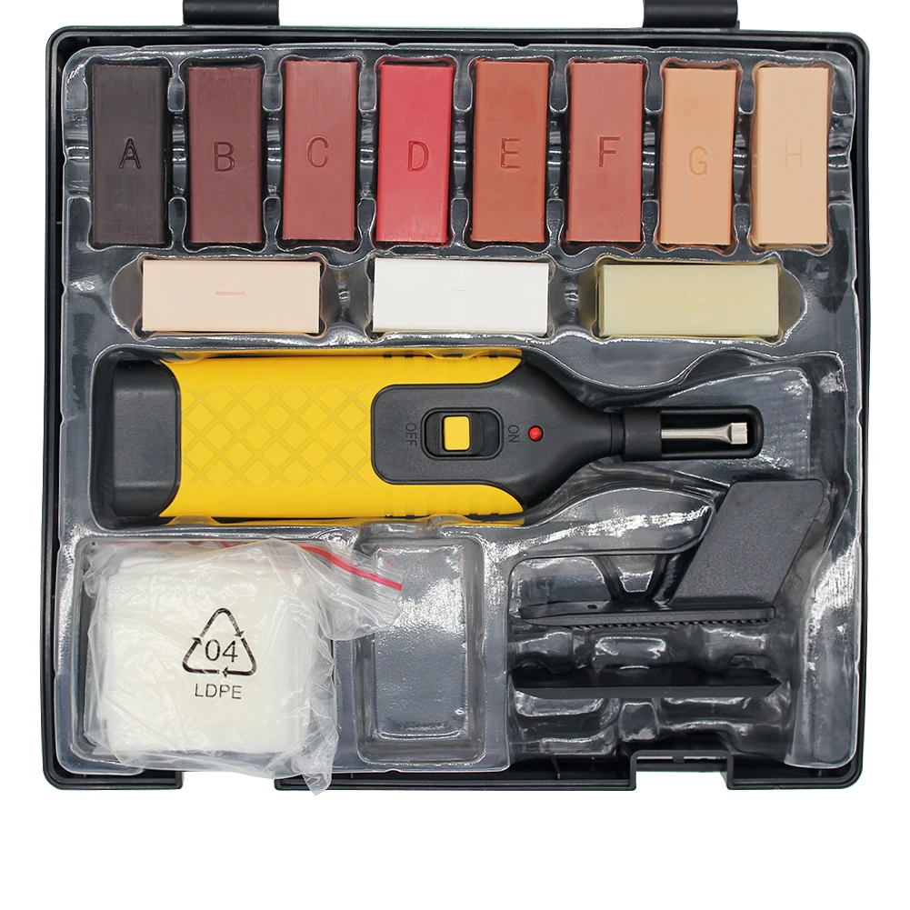 

Laminate Floor Repair Kit Furniture Scratch Fix Wax System Floor Worktop Sturdy Casing Chips Scratches Mending Tool Set