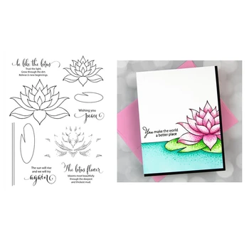 

2020 New Metal Cutting Dies and Clear Stamps Scrapbooking for Paper Making Word Peace Lotus Embossing Frames Card Craft Set