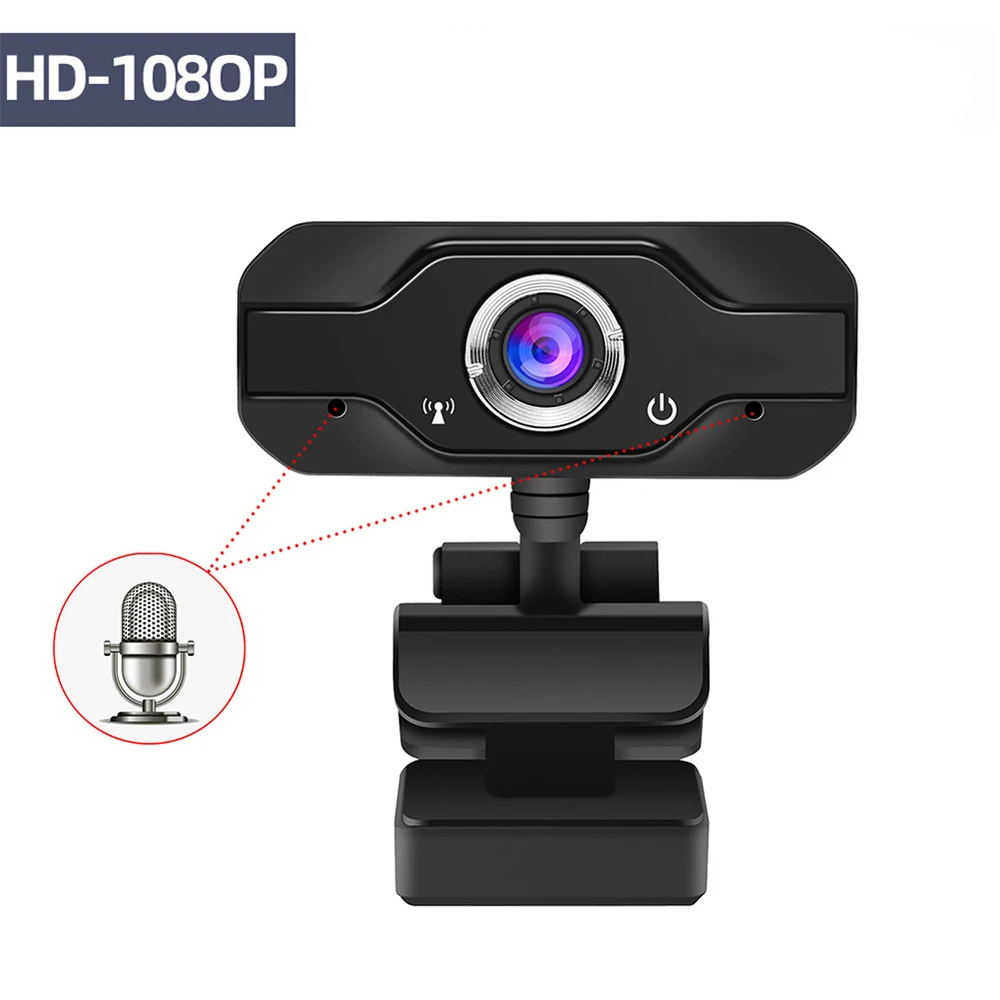 

1080P Full HD USB Web Camera PC Computer Webcam Auto focus 5 Layer Glass Len Web cam with Microphone Flexible Base Laptop Camera