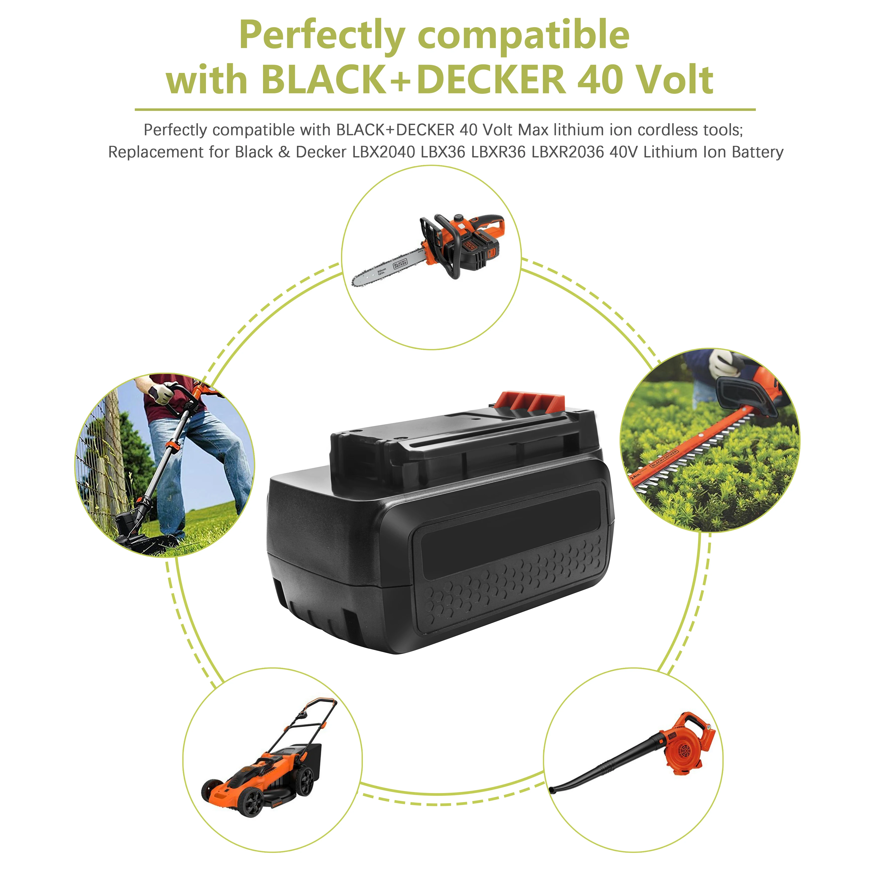 Аккумуляторная батарея Powtree 3 0 Ач 36 В/40 В LBX36 для Black & Decker LBXR36 BXR36 LST136 LST420 LST220 LST300 MTC220