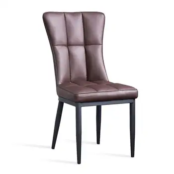 

Modern home dining chair light luxury imitation wood hotel restaurant parlor chat chair soft bag back dining table chair