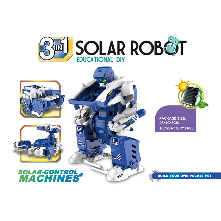 Stem Toys 3 In 1 Educational Solar Robot Science Kit Powered Blocks For 8-10 Years Old Boys | Игрушки и хобби