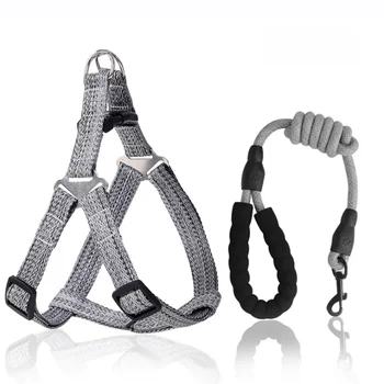 

Dog Harness And Leash For Walking Escape Proof Soft Adjustable Vest Harnesses For Pet Easy Control Breathable Harness
