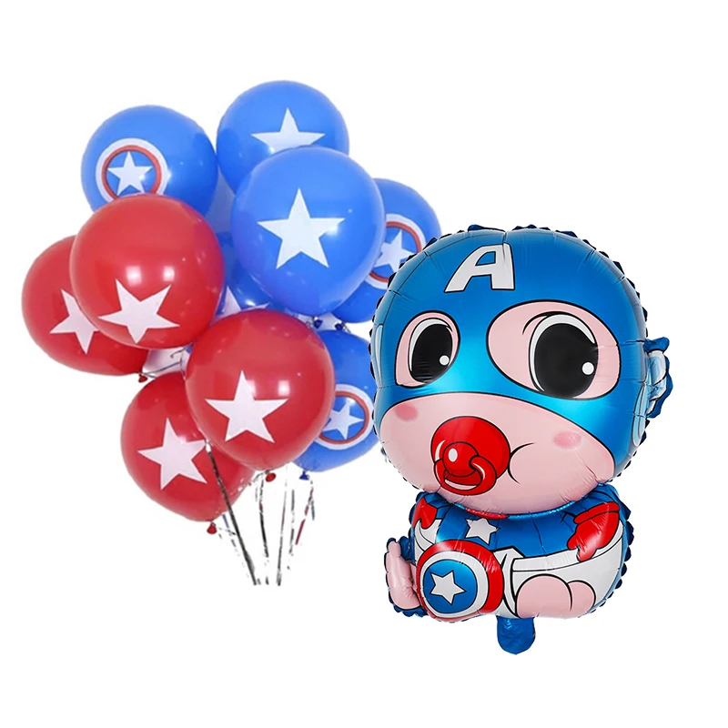 10 шт. воздушные шары Америка капитан Человек-паук Марио Дети День рождения 18 дюймов супер герой воздушный шар Декор латекс воздушные шары вечерние Dacor