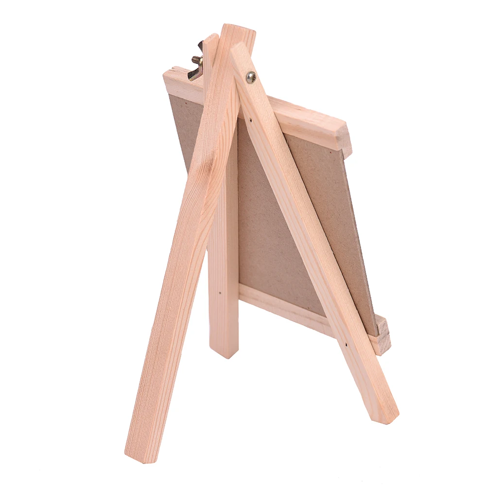 

Wooden Blackboard with PVC Panel Tabletop Presentation Board Mini Easel Pine Chalkboard with Adjustable Wooden Stand Set of 6