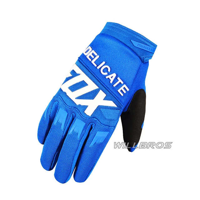 Moto Cross Delicate Fox Dirtpaw Racing Gloves Cycling Mountain Bicycle Offroad Guantes Men Motocross Woman Unisex Luvas Blue