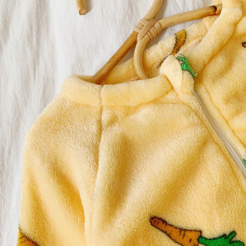 Onesie/Детские пижамы для маленьких мальчиков и девочек зимние детские фланелевые пижамы с животными домашний костюм мультфильм спальный мешок 65 до 105 см
