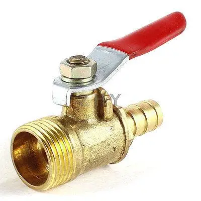 16 мм Наружная резьба до 8 мм штуцер под шланг пластиковый рычаг Ручка латунный шаровой клапан