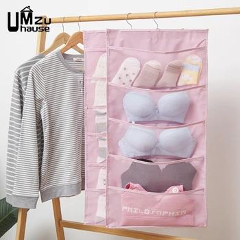 

Hanging Underwear Organizer Cabinet Storage Bags Clothes Clothing Bra Socks Wardrobe Hanger Wall Home Organization Layers Pocket