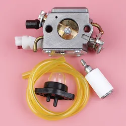 Carburateur pour Husqvarna 340 345 353 350 346XP, filtre de ligne de carburant, ampoule d'amorce, tronçonneuse, pièce de rechange 2 lignes de carburant 
