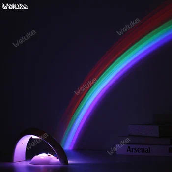 

Atmosphere rainbow projection lamp furniture bedroom photo colorful projection lamp starry sky color night light CD50 W03