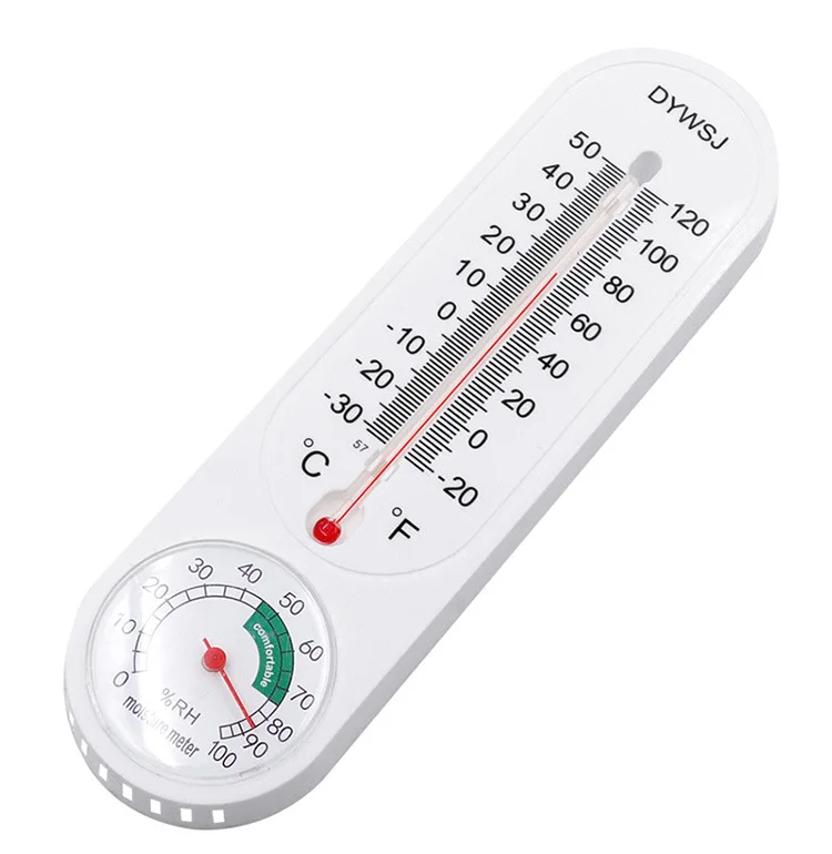Wall Hang Thermometer Indoor Outdoor Garden House Garage Office Room Hung Log YC
