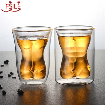 

Creative Sexy Human Body Beer Glass Cup Funny Beauty Muscle Man Double Wall Glasses Wine Whiskey Vodka Shot Glass Valentine Gift