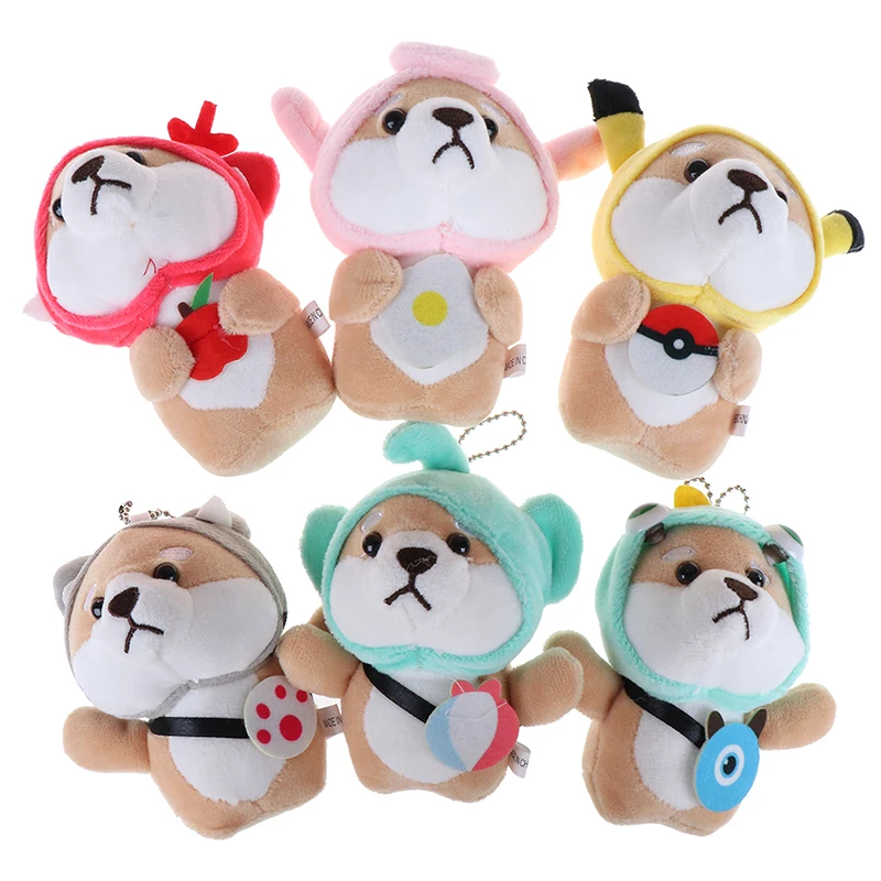 

1Pc 12cm Shiba Inu Dog Plush Toy Stuffed Soft Animal Corgi Chai Keychain Toy 6 Styles Color Random