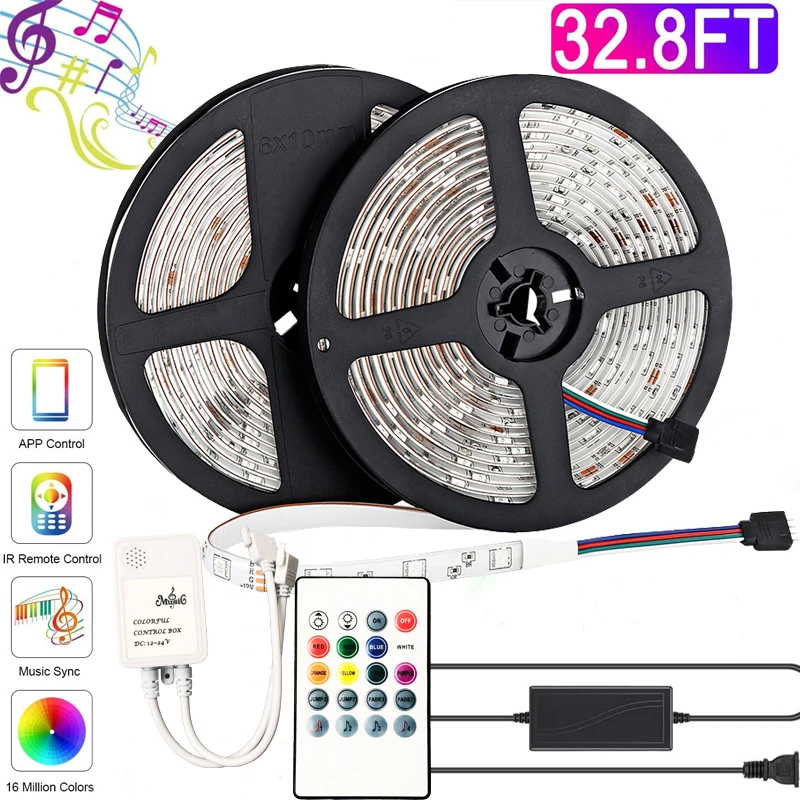Лента светодиодная Гибкая RGB SMD 5050 5/10/15 м 12 в пост. Тока|Светодиодные ленты| |