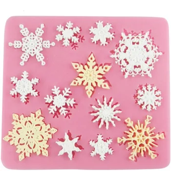

1Pcs 3D Christmas Decorations Snowflake Lace Chocolate Party Diy Fondant Baking Cooking Cake Decorating Tools Silicone Mold