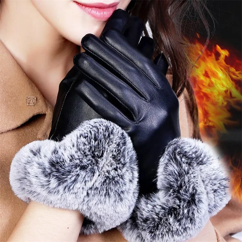 YRRETY, унисекс, черные перчатки из искусственной кожи на палец, одноцветные, для женщин, для вождения, для мужчин и женщин, модные, зимние, мужские, женские, теплые перчатки