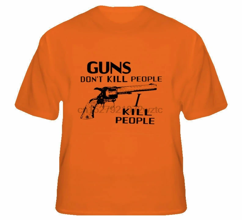 Футболка с надписью Guns Don't Kill футболка People I Happy Gilmore | Мужская одежда