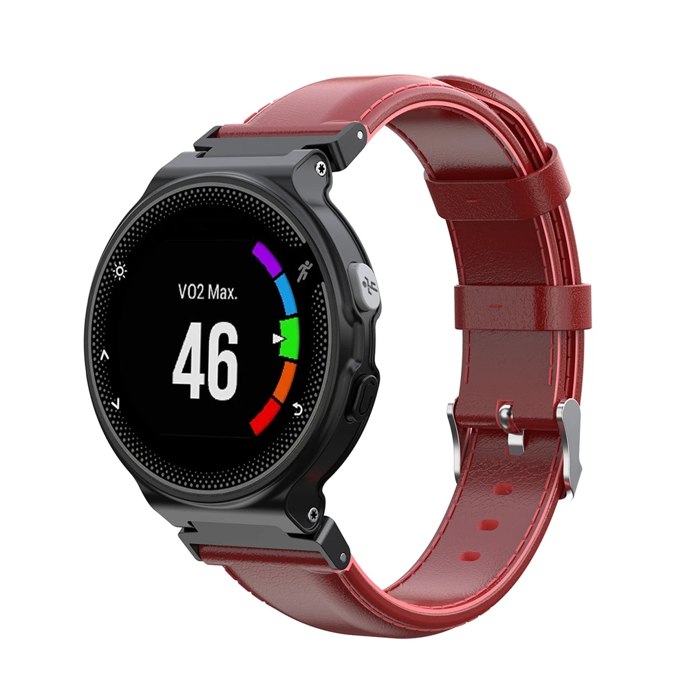 Для Garmin Forerunner 220 230 235 620 735 S20 S5 S6 Смарт-часы замена Кожаный ремешок наручные часы на запястье