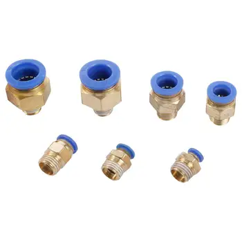 

Brass Air Pneumatic PC Fitting 16mm 14mm 12mm 10mm 8mm 6mm 4mm Hose Tube 1/4" BSP Male Thread Pipe Connector Quick Coupling 5Pcs