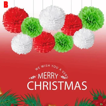 

9pcs Paper Flower Balls Ceiling Hanging Decorations Wedding Baby Shower Birthday Party Decorations JS22
