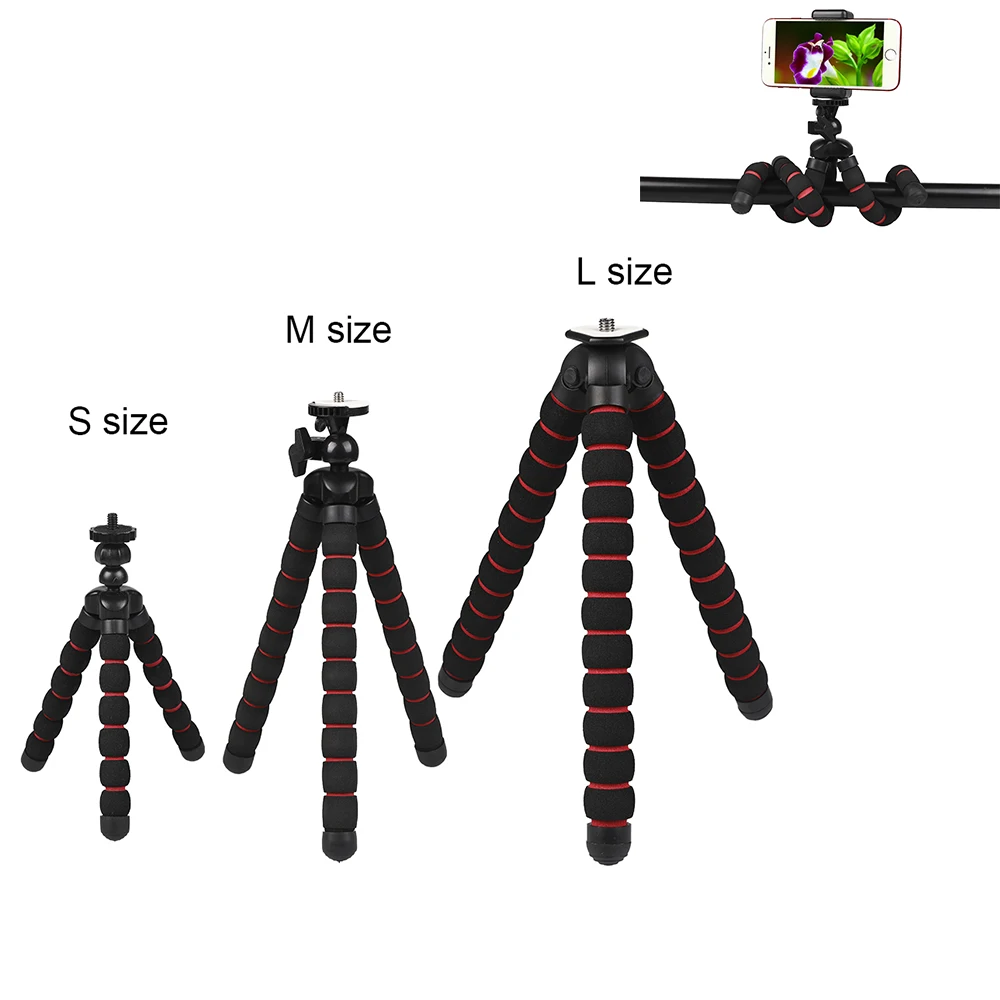 Аксессуары для камеры гибкий губчатый штатив Осьминог CanonNikonSony Go Pro 8 7 6 5 4 H8 Sj9 Sj7 DJI
