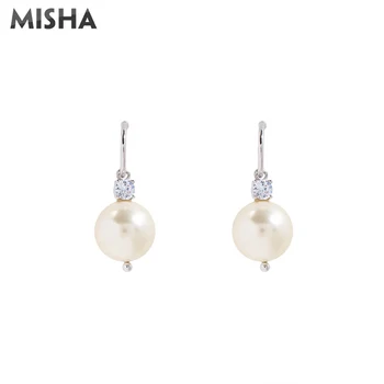 

MISHA Fashion Pearl Earrings For Women Natural Pearl Simple Stud Earrings Fashion Pearl Jewelry Gift For Girls Women 2289