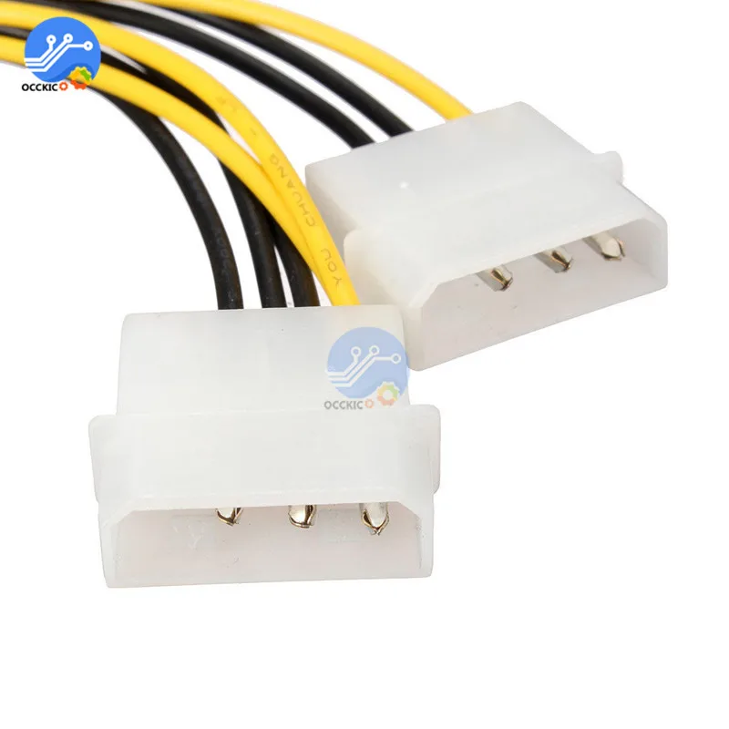Двойные разъемы Molex LP4 4 Pin к 8 PCI E Express конвертер адаптер кабель питания провод|pin 8|pin