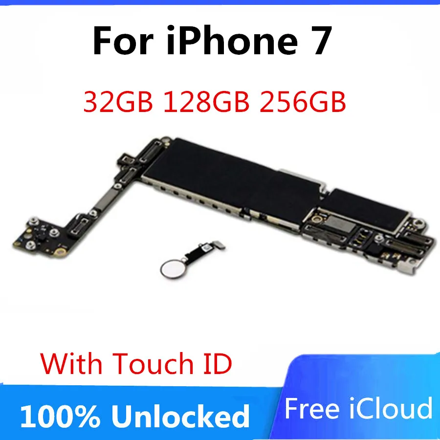 Оригинальная разблокированная материнская плата Clean iCloud для iPhone 7 32 ГБ 128 256 Гб