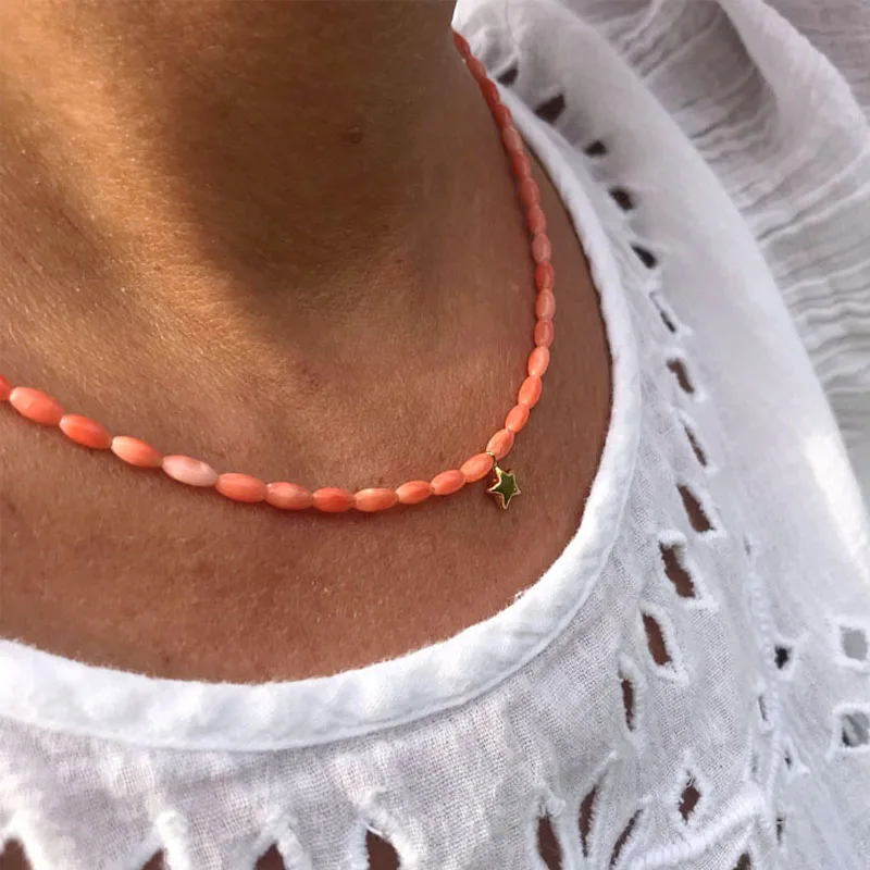 Women Fashion Exquisite Natural Coral 